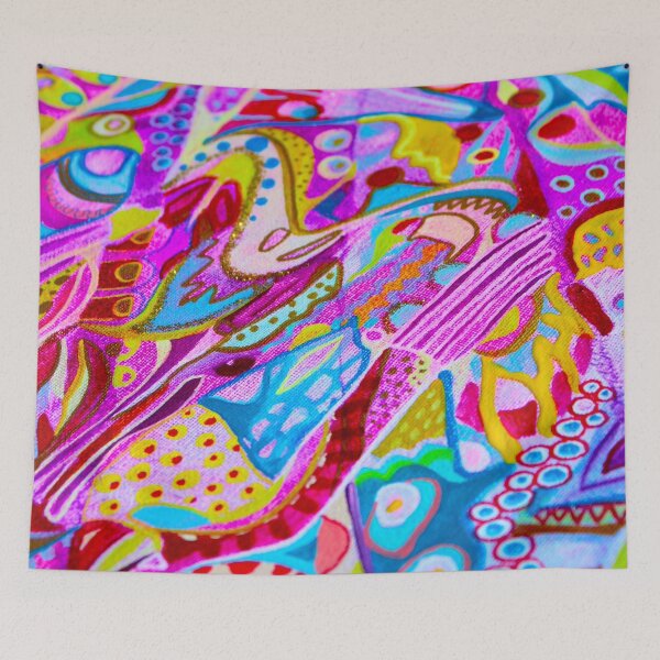 Item preview, 673. Colorful Abstract Mixed Media Art. Vibrant Dreamscape on Canvas designed and sold by Veera Zukova.