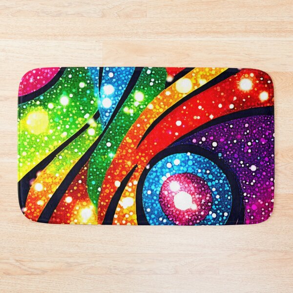 Item preview, Glittering Rainbow Vortex Abstract Art designed and sold by Health And Fitness Posts e-Store.