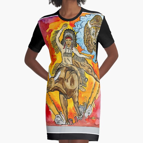 Bull rider Graphic T-Shirt Dress