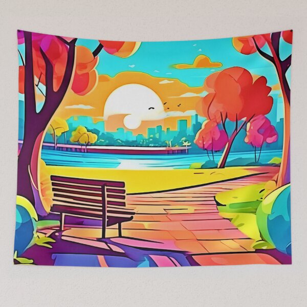 Item preview, Urban Oasis Sunset Panorama designed and sold by Health And Fitness Posts e-Store.