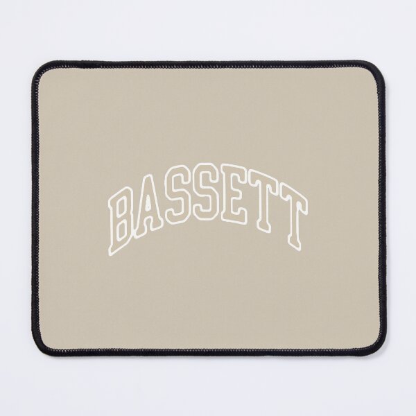 Item preview, BASSETT Beige Varsity Collegiate All Caps Typography Design designed and sold by aestheticqueen.