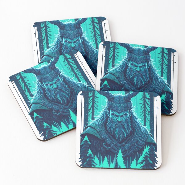 Item preview, Neon Green Forest Viking designed and sold by TondoMeander.