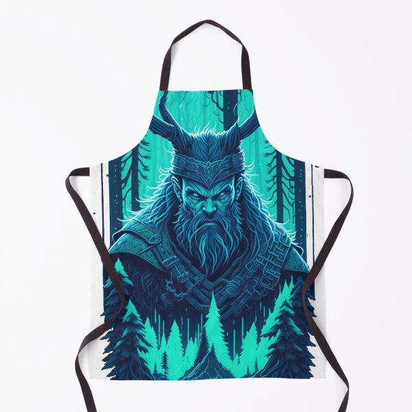 Item preview, Neon Green Forest Viking designed and sold by TondoMeander.