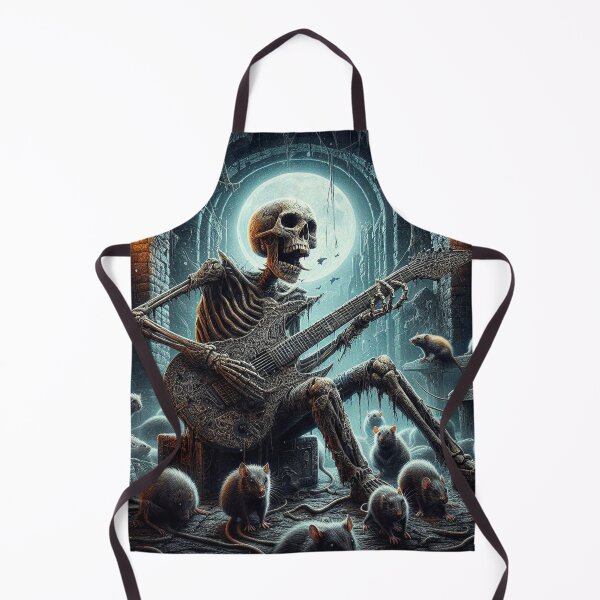 Item preview, Skeleton playing guitar with rats designed and sold by BatsAndRats.