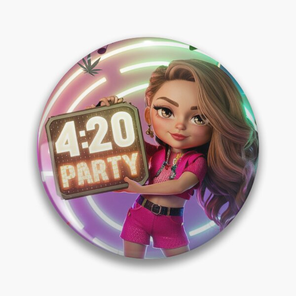 Item preview, 420 Party With Hot Pink Blonde Girl designed and sold by JLEmporium.