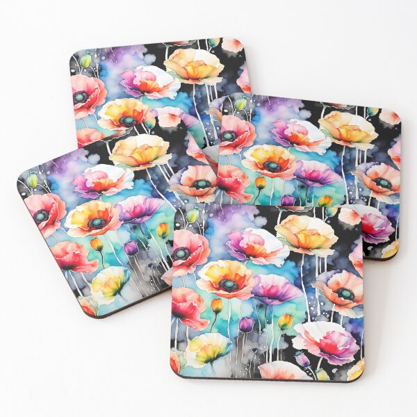 Item preview, Beautiful poppies in watercolor style, dancing in colors. designed and sold by Magixa.