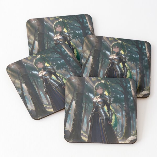 Item preview, New Anime knight warrior girl in forest art designed and sold by TheArtistOf2022.