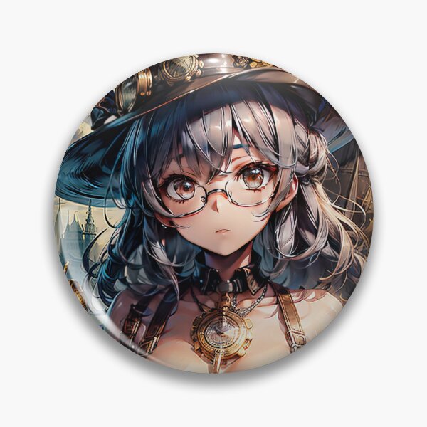 Item preview, Anime Steampunk girl in a fantasy world art designed and sold by TheArtistOf2022.