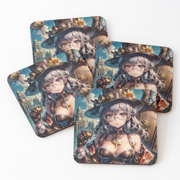 Item preview, Anime Steampunk girl in a fantasy world art designed and sold by TheArtistOf2022.