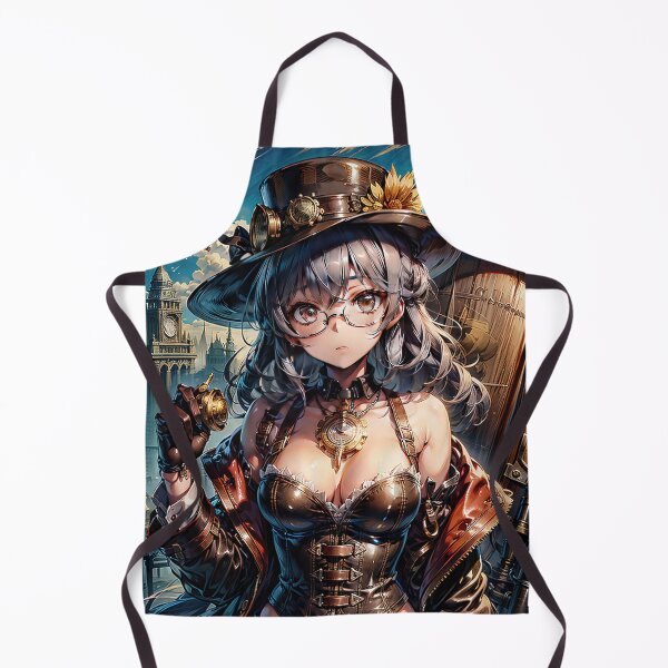 Item preview, Anime Steampunk girl in a fantasy world art designed and sold by TheArtistOf2022.
