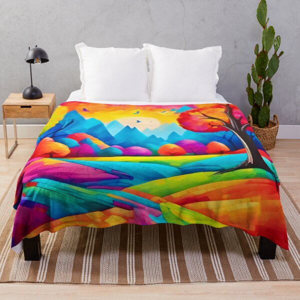 Item preview, Colorful Landscape in Dreamlike Art Style designed and sold by Health And Fitness Posts e-Store.