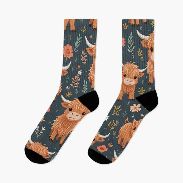 Item preview, Baby Highland cow seamless pattern designed and sold by Nolan6.
