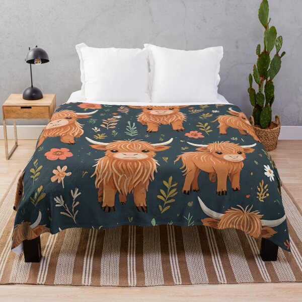 Item preview, Baby Highland cow seamless pattern designed and sold by Nolan6.