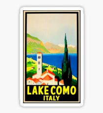 Lake Como Italy Vintage Travel Sticker