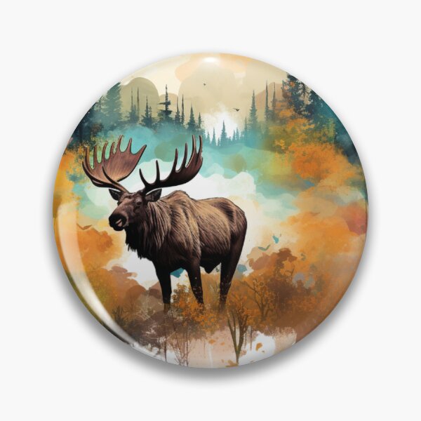 Item preview, Majestic Moose Wanders Along Edge of Forest designed and sold by TamarackFlair.
