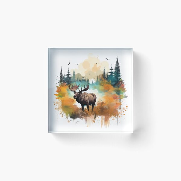 Item preview, Majestic Moose Wanders Along Edge of Forest designed and sold by TamarackFlair.