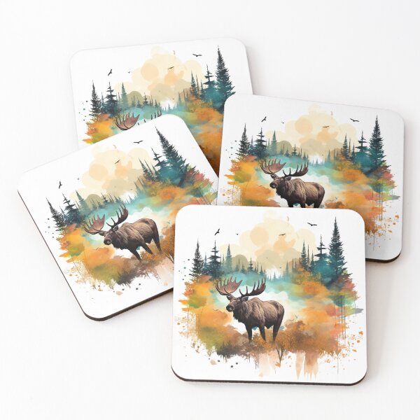 Item preview, Majestic Moose Wanders Along Edge of Forest designed and sold by TamarackFlair.
