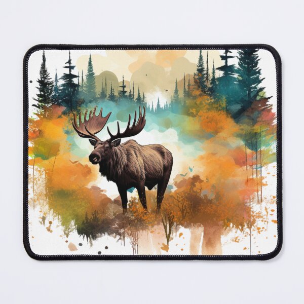 Item preview, Majestic Moose Wanders Along Edge of Forest designed and sold by TamarackFlair.