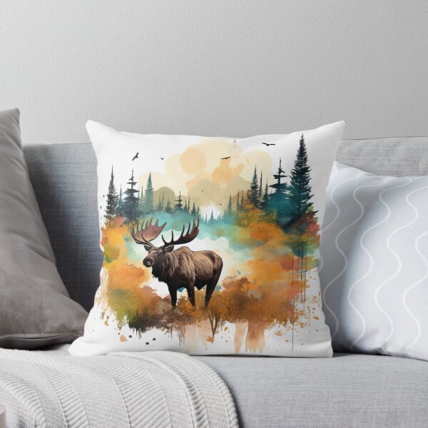 Item preview, Majestic Moose Wanders Along Edge of Forest designed and sold by TamarackFlair.