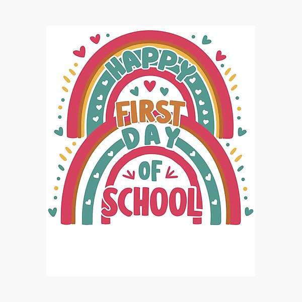 Item preview, Cute rainbow Gift for Back to School Happy First Day of School  designed and sold by MrDesing10 ⭐⭐⭐⭐⭐.