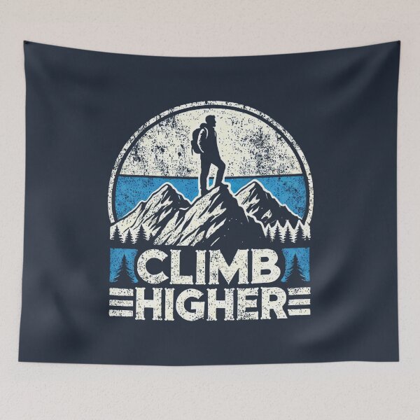 Item preview, Climb Higher Motivational Hiking and Mountain Adventure designed and sold by Printend _.