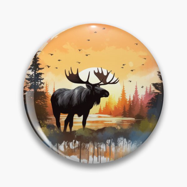 Item preview, Moose Crossing River at Sunset designed and sold by TamarackFlair.