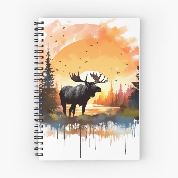 Item preview, Moose Crossing River at Sunset designed and sold by TamarackFlair.