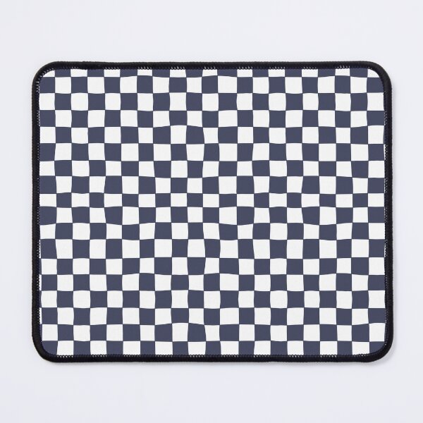 Item preview, Cute Modern Wavy Checkered Dark Blue and White designed and sold by RebeccaHDesign.