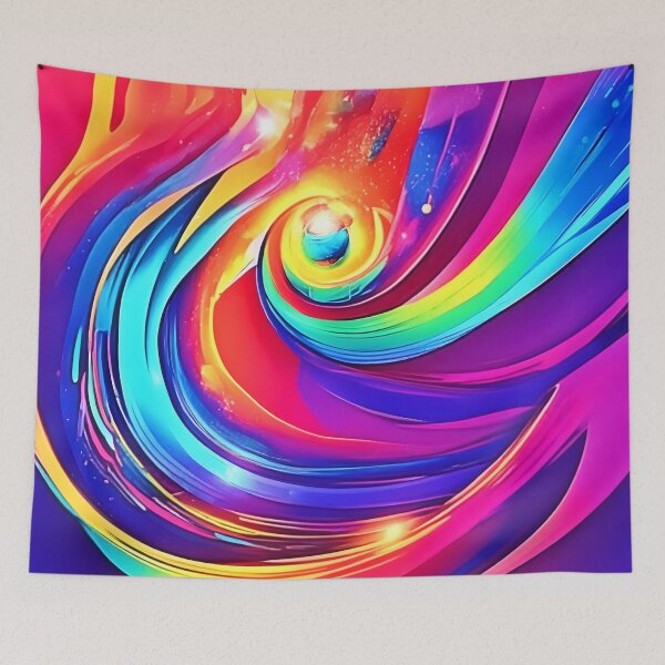 Item preview, Dynamic Colorful Flow in Abstract Art designed and sold by Health And Fitness Posts e-Store.