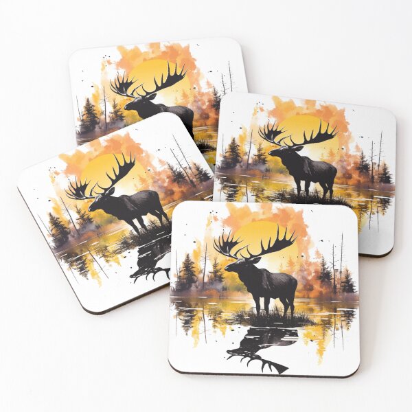Item preview, Moose Standing in Water at Sunset designed and sold by TamarackFlair.