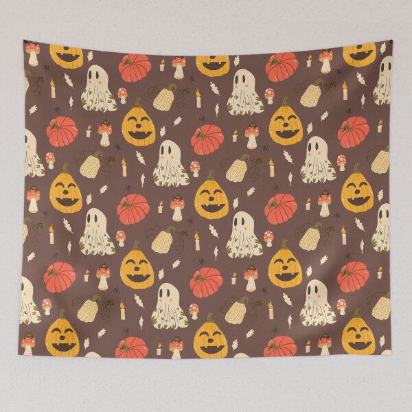 Item preview, Halloween. Pumpkins, holiday ghosts, mushrooms  designed and sold by Syuzanna.