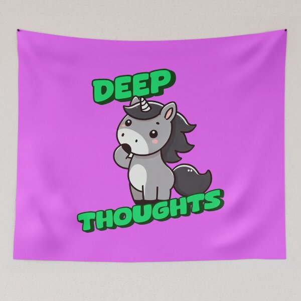 Item preview, Deep Thoughts - George Incredible art for the unicorn lover in your life, great gift for daughters, girlfriends, wives and more designed and sold by 3DAF.