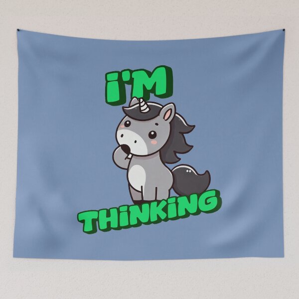Item preview, I'm Thinking - George Incredible art for the unicorn lover in your life, great gift for daughters, girlfriends, wives and more designed and sold by 3DAF.