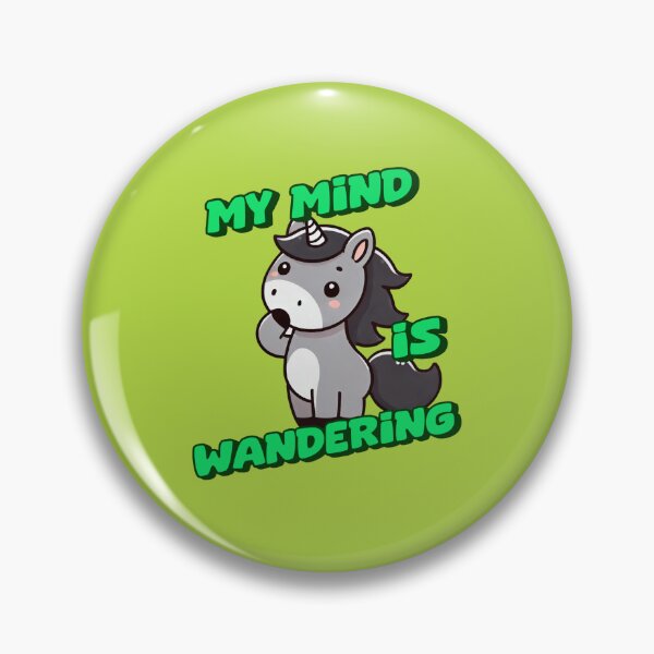 Item preview, My Mind is Wandering - George Incredible art for the unicorn lover in your life, great gift for daughters, girlfriends, wives and more designed and sold by 3DAF.