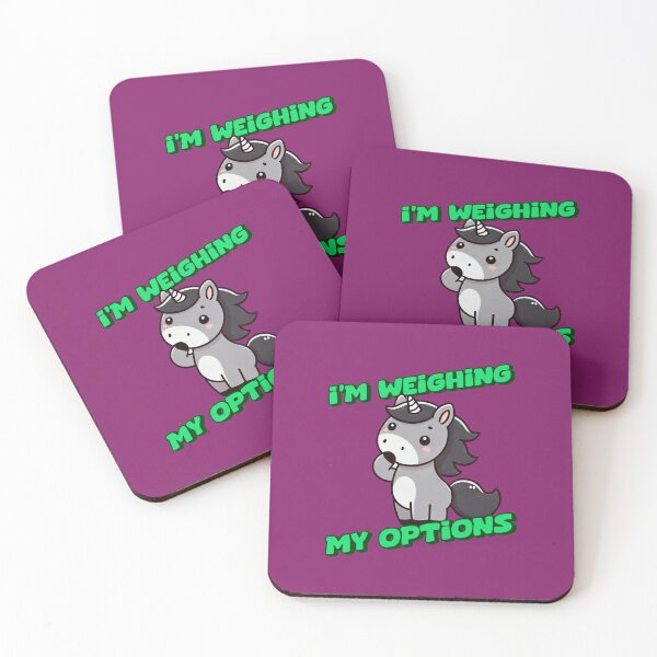 Item preview, I'm Weighing the Options - George Incredible art for the unicorn lover in your life, great gift for daughters, girlfriends, wives and more designed and sold by 3DAF.
