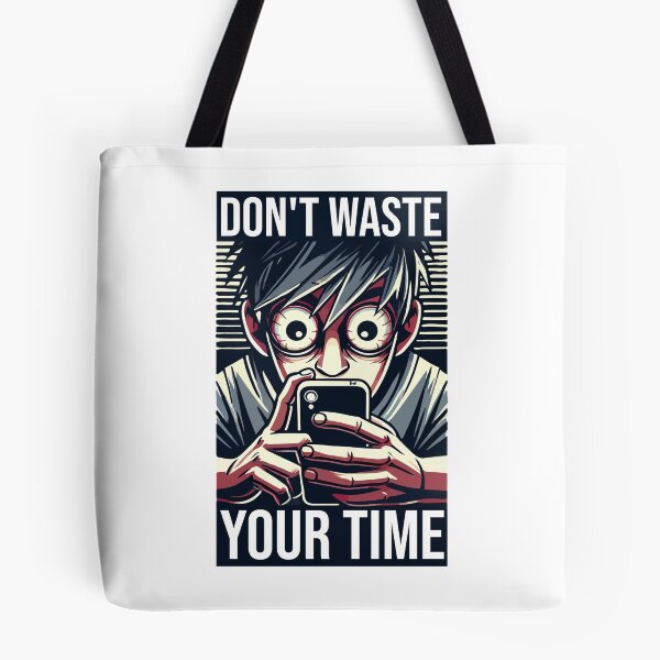 Item preview, Obsessive Phone Usage - Don't Waste Your Time Vector Art designed and sold by triskalitech.