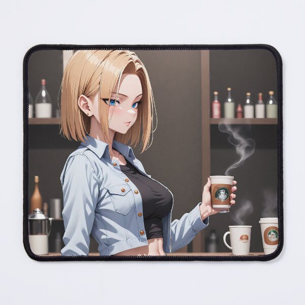 Item preview, Manga girl drinking a hot cup of coffee in Winter new art designed and sold by TheArtistOf2022.