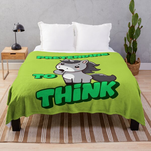 Item preview, Pretending to Think - Charlie Incredible art for the unicorn lover in your life, great gift for daughters, girlfriends, wives and more designed and sold by 3DAF.
