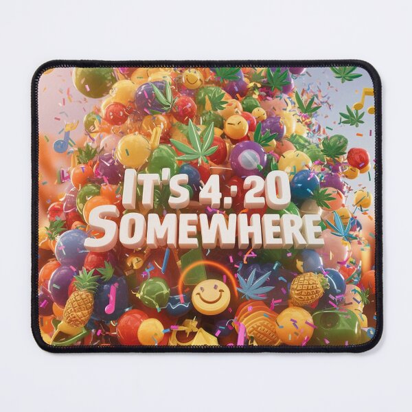 Item preview, It's 4:20 Somewhere Happy Collage - Marijuana Pot Leaves designed and sold by JLEmporium.