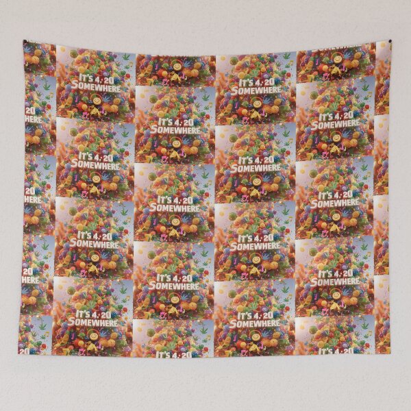Item preview, It's 4:20 Somewhere Happy Collage - Marijuana Pot Leaves designed and sold by JLEmporium.