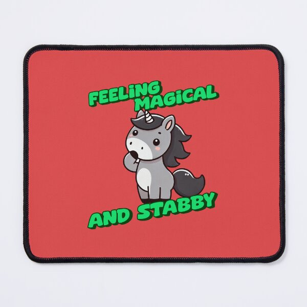 Item preview, Feeling Magical and Stabby - George Incredible art for the unicorn lover in your life, great gift for daughters, girlfriends, wives and more designed and sold by 3DAF.