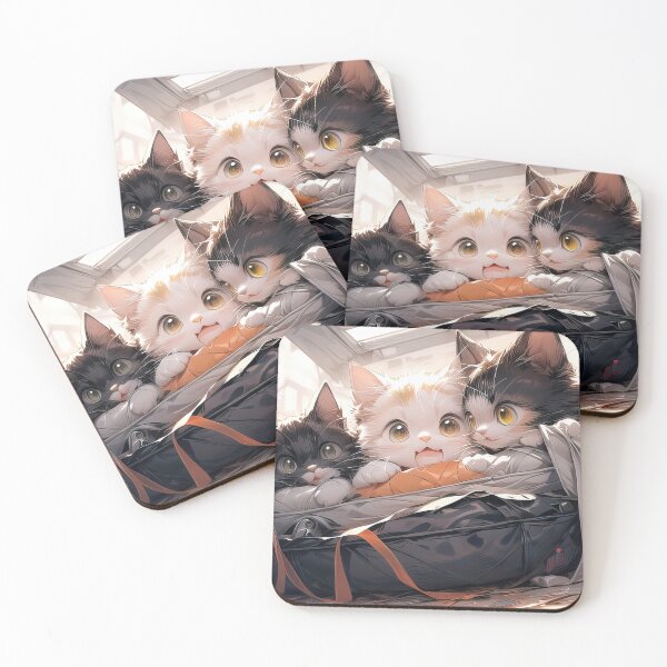 Item preview, Anime kittens cute portrait designed and sold by TheArtistOf2022.
