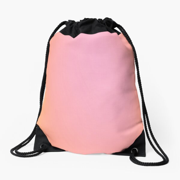 sunset aura gradient Drawstring Bag