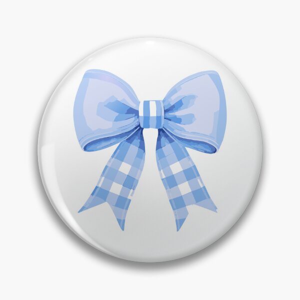 Item preview, Blue gingham bow designed and sold by brookenm.