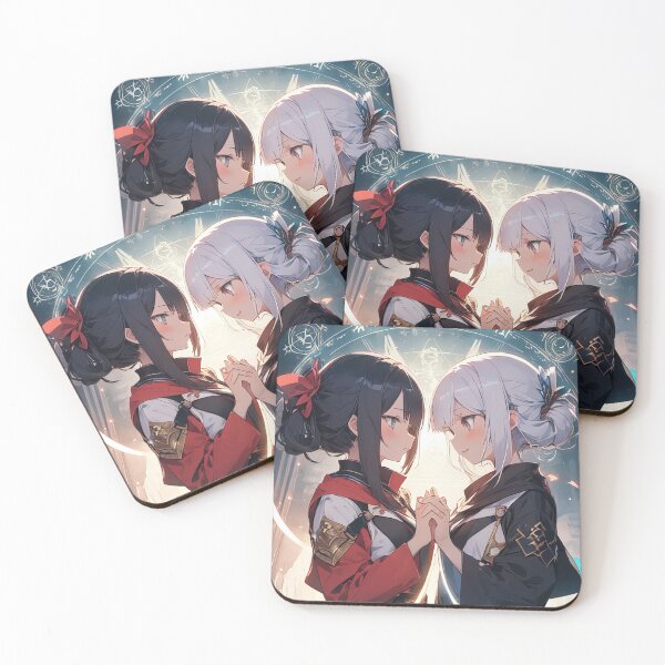 Item preview, Two Cute anime girls double portrait art designed and sold by TheArtistOf2022.