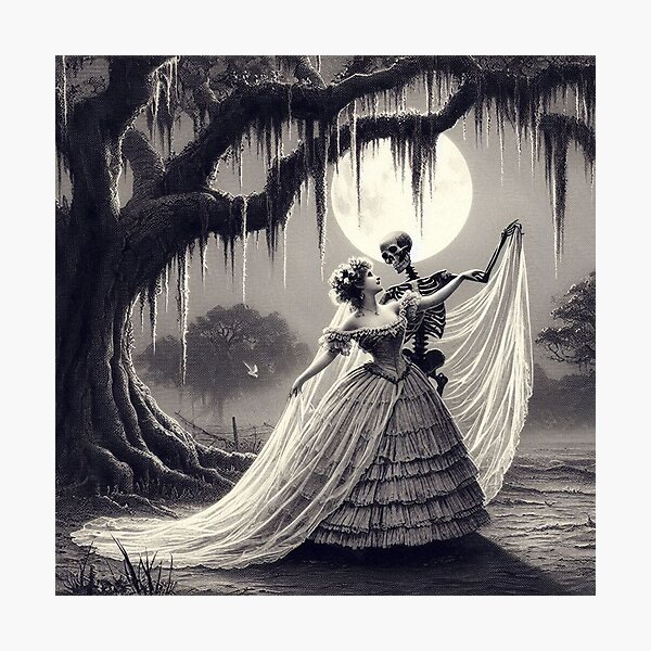 Item preview, Southern Gothic Under the Skeleton Moon  designed and sold by FloridaWildOnes.