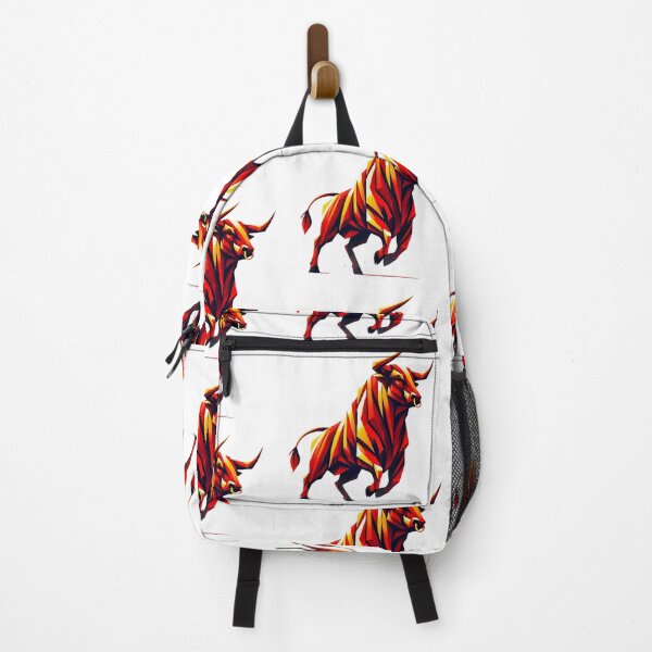 Item preview, Prancing Bull - Cubist Art with the Colors of the Spanish Flag designed and sold by FusiTink.