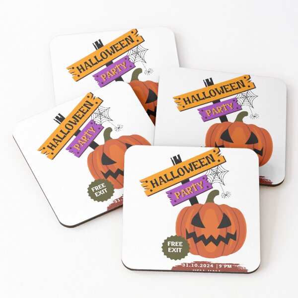 Item preview, Spooky Halloween Party Poster Design with Jack-o'-Lantern and Event Details designed and sold by WhiteDoveArt.