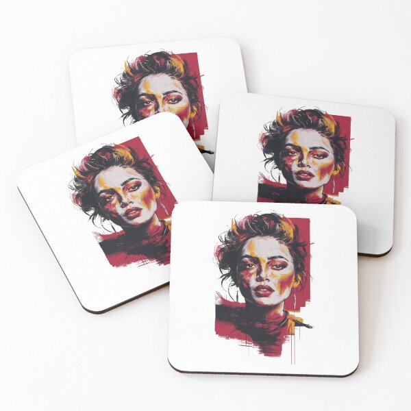 Item preview, Girl Vivid Emotions Abstract Portrait of a Woman" designed and sold by piketo.