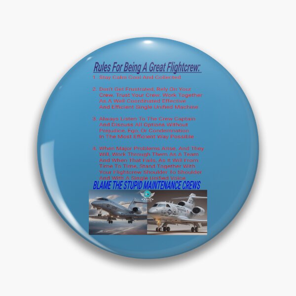 Item preview, Hall-O-Gram Creations Aero Rules For Being A Great Flightcrew V2 designed and sold by Hall-O-Gram.